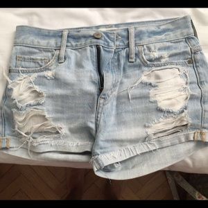 Denim High Rise Shorts