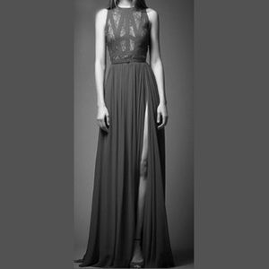 *HP* Nordstrom lace bodice maxidress w/ front slit