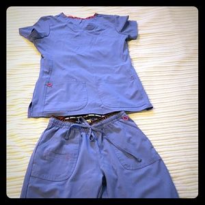 Heartsoul ceil blue scrub set
