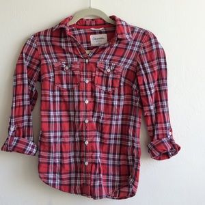 Plaid Aeropostale button down top.