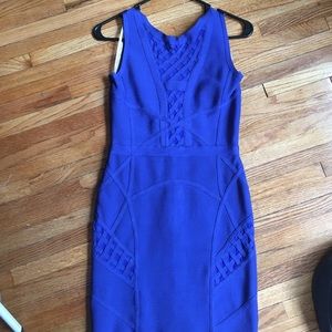 Herve Leger inspired royal blue bandage dress