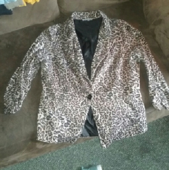 Leopard Print Blazer