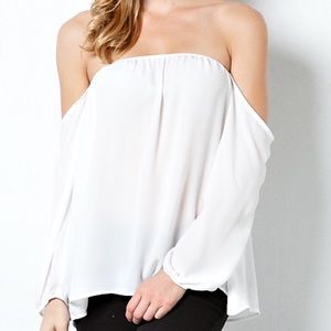 Entro White Off the Shoulder Top