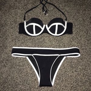 Victoria Secret Black with White trim Bikini
