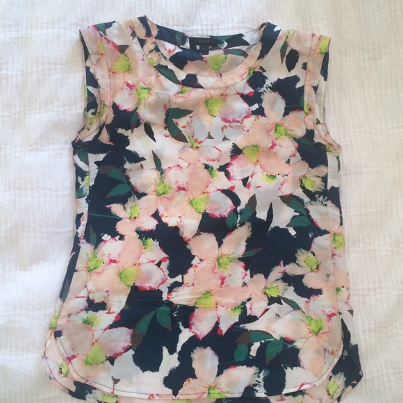 J. Crew Tops - J Crew Silk Floral Top