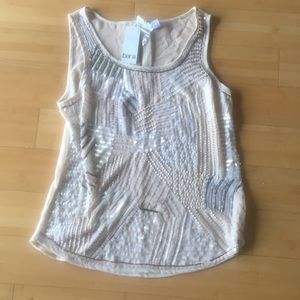 Bar lll beaded silk tank. Brand new with tags.