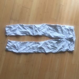 Helmut Lang white geometric pattern Jean