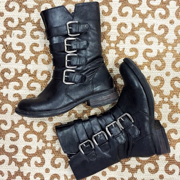 ✨SALE✨ BUCCO Buckled Moto Booties