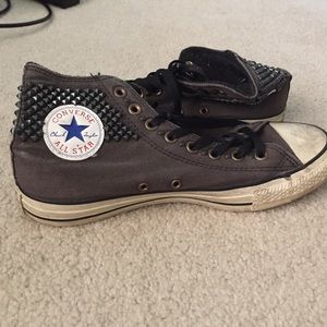 Black studded converse