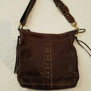 Brown leather Coach bag
