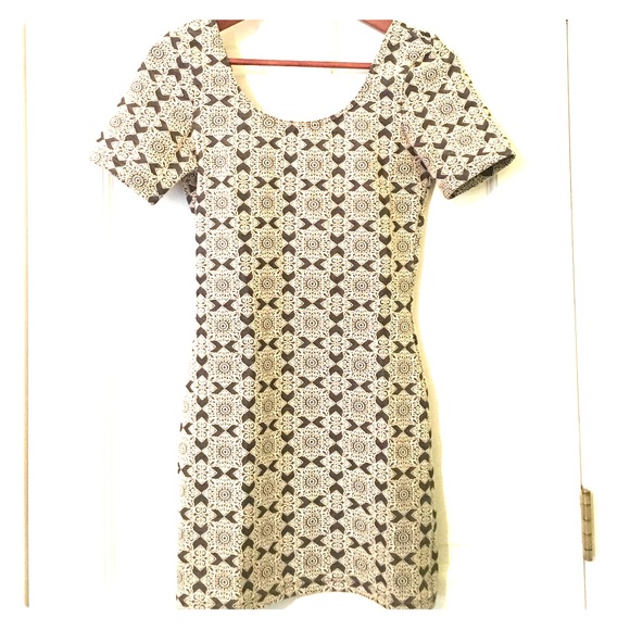Topshop tile print body con dress. Size US 6