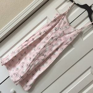 Mini dress pink with print