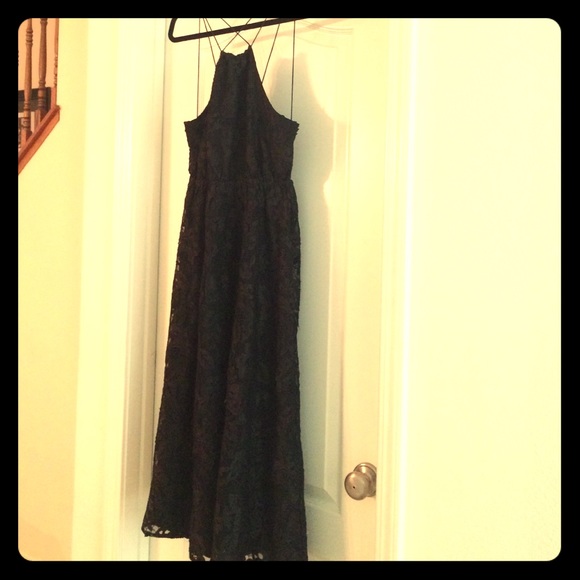 **NWT** Black lace maxi dress, Size 12