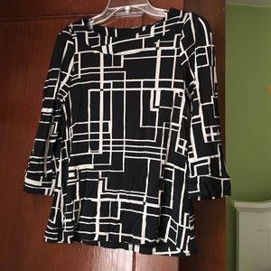 Black patterned shirt