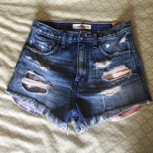 Hollister American Flag High Waisted Shorts