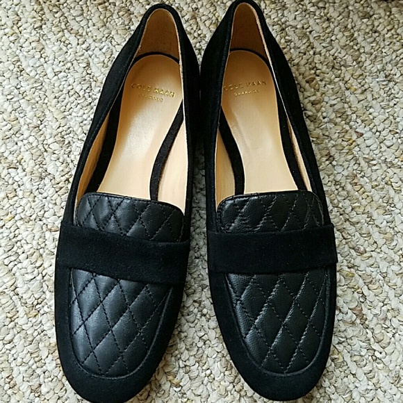 NEW! Cole Haan "Dakota" quilted loafer in blk