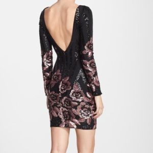 Dress the Population 'Lola' Graphic Sequin Dress