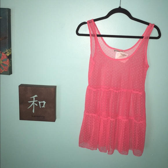 Pink sheer shirt