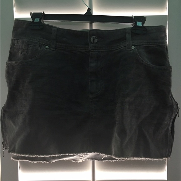 Jean skirt zipper sides