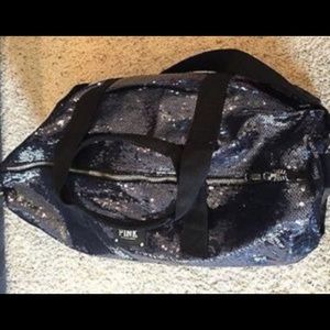 Pink black sequins duffle🌑💙