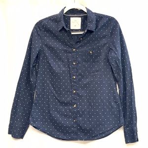 H&M button up navy shirt, size 8.