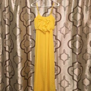 Yellow ruffle maxi!