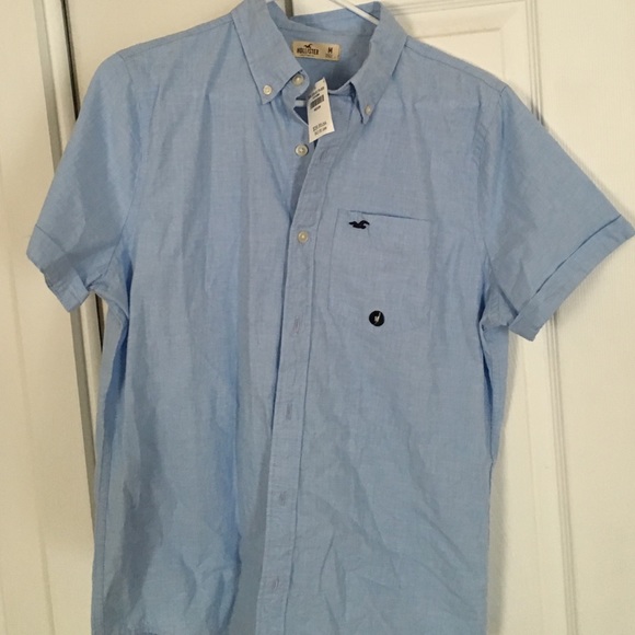Hollister Blue Medium Mens Shirt New with Tags