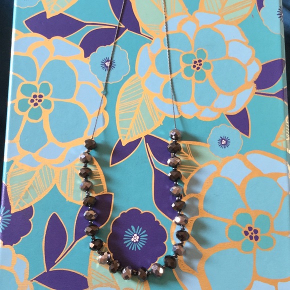 Black and charcoal beaded necklace