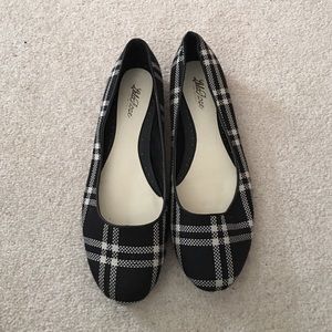 Lela Rose for Payless black and white plaid flats