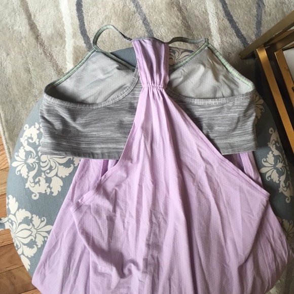 Lululemon no limits tank light purple and grey