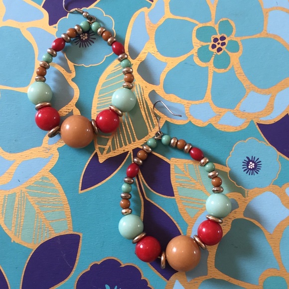 Beaded hoop earrings