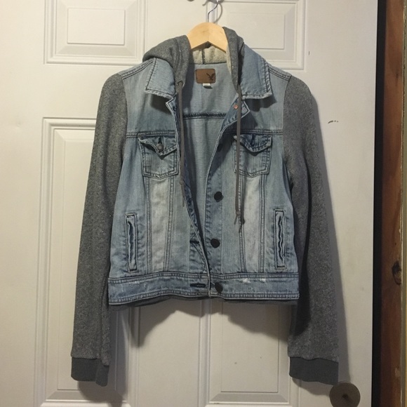 American Eagle Denim Hooded Jacket