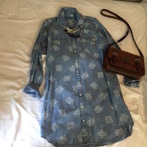 Gap chambray tshirt dress