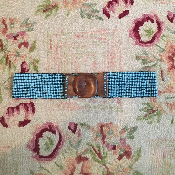 *SALE* Anthropologie Turquoise Beaded Elastic Belt