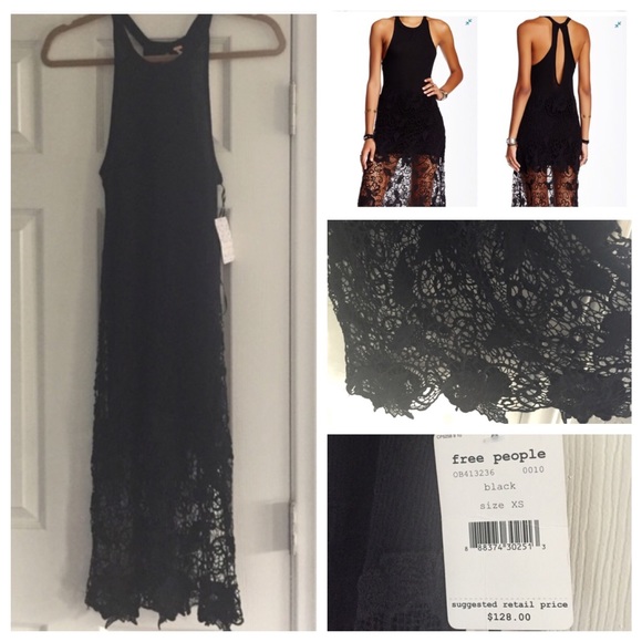 🎉HP🎉Free People black Nora dress - Picture 2 of 4