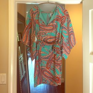 Kimono sleeve mini dress