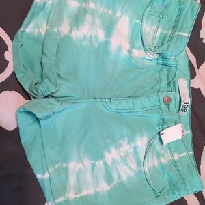 Joe fresh teal tie dye shorts