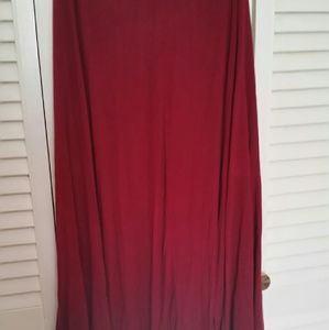 Long Red Maxi Skirt