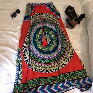 Bohemian maxi skirt