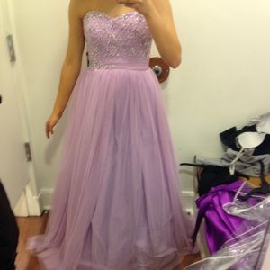 Purple sweet sixteen dress (strapless)