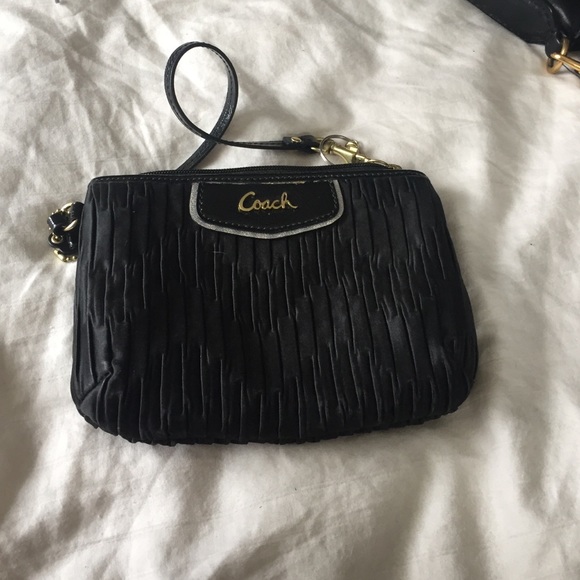 Black coach wristlet