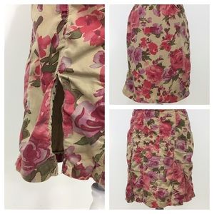 Anthropologie Khaki Skirt