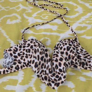 Victoria's Secret Cheetah halter bikini top