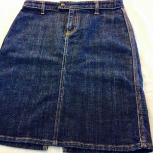 GAP Denim skirt with back slits.