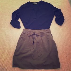 Olive Green Mini Skirt