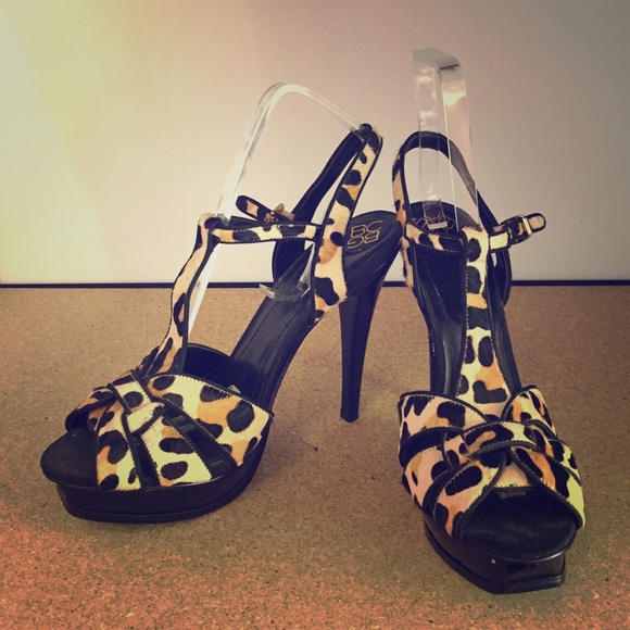 BCBG Cheetah Heels - Picture 1 of 2