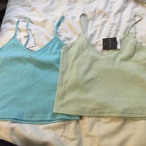 Topshop ribbed crop top/tank