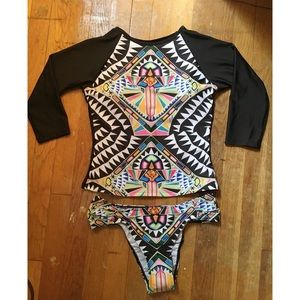Super cute rashguard swim set