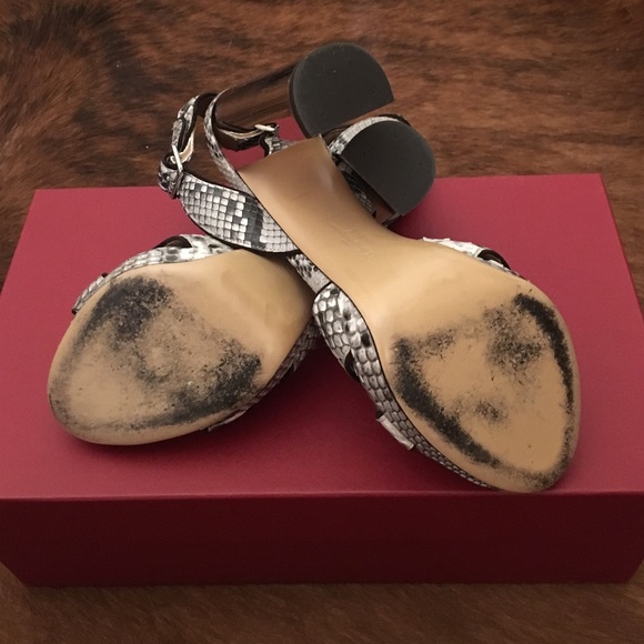 Ferragamo PYTHON SKIN heels exotic and rare - Picture 3 of 3