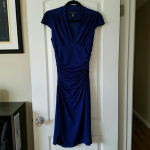 Shelli Segal Cap Sleeve Midi Dress